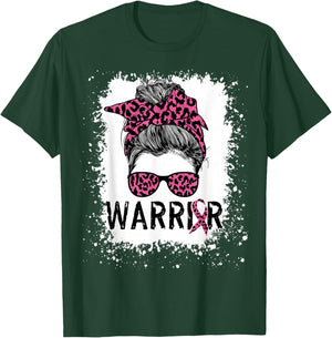 Warrior Breast Cancer Shirts Awareness Support Pink Ribbon T-Shirt - T-Shirt | Forest
