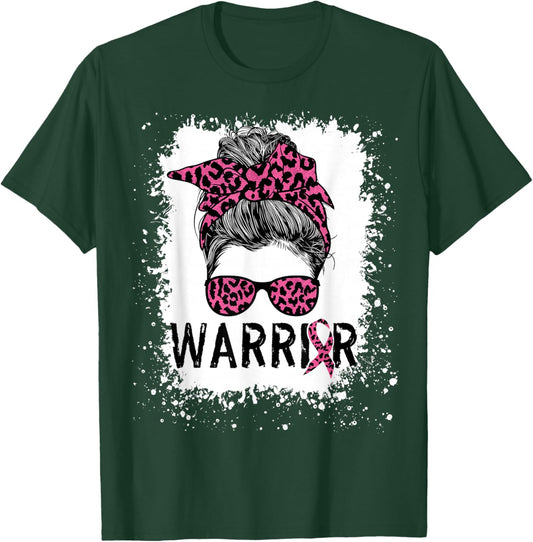 Warrior Breast Cancer Shirts Awareness Support Pink Ribbon T-Shirt - T-Shirt | Forest