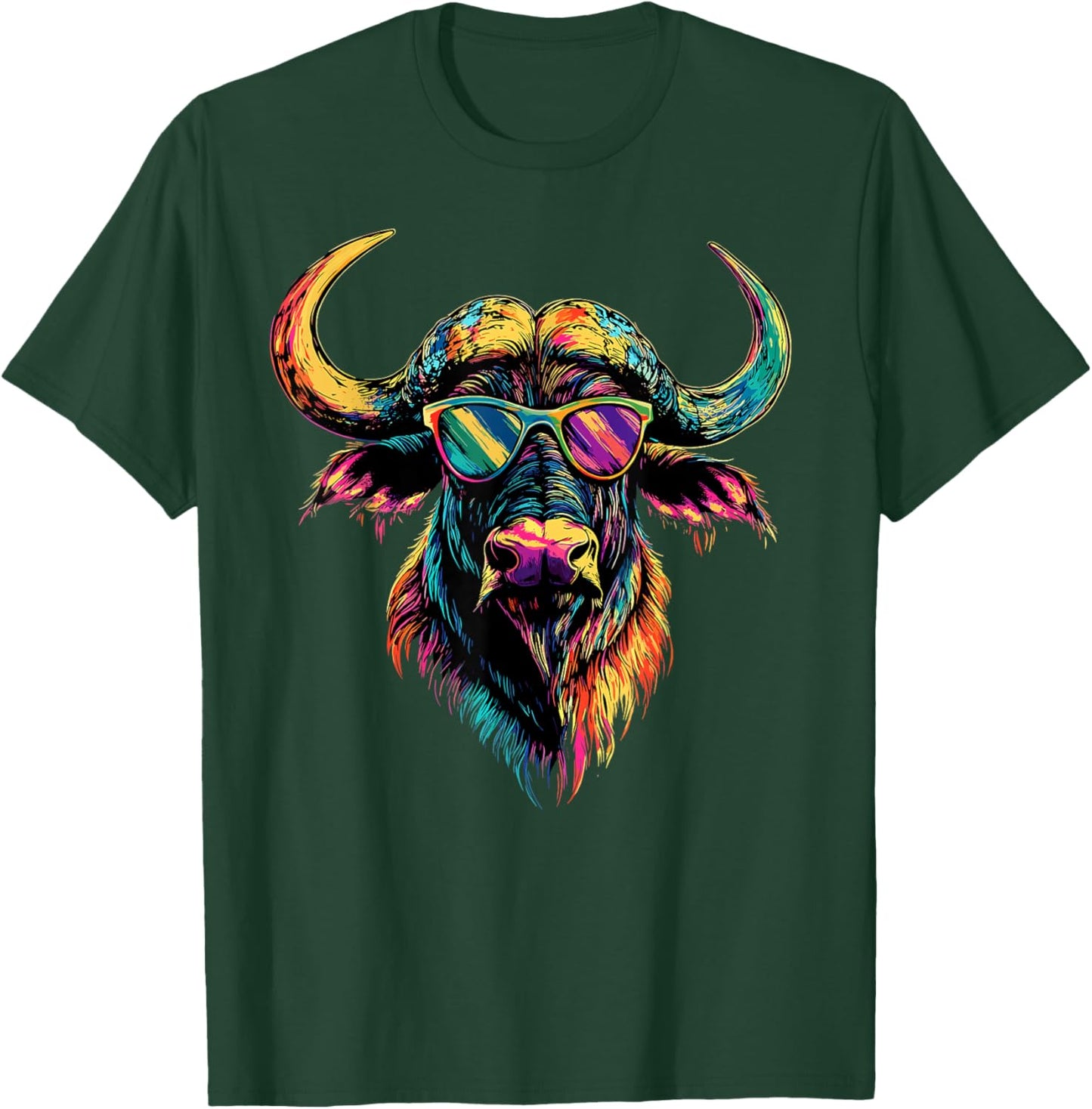 Buffalo Cape Water Buffalos Safari South African Buffalo T-Shirt - T-Shirt | Forest