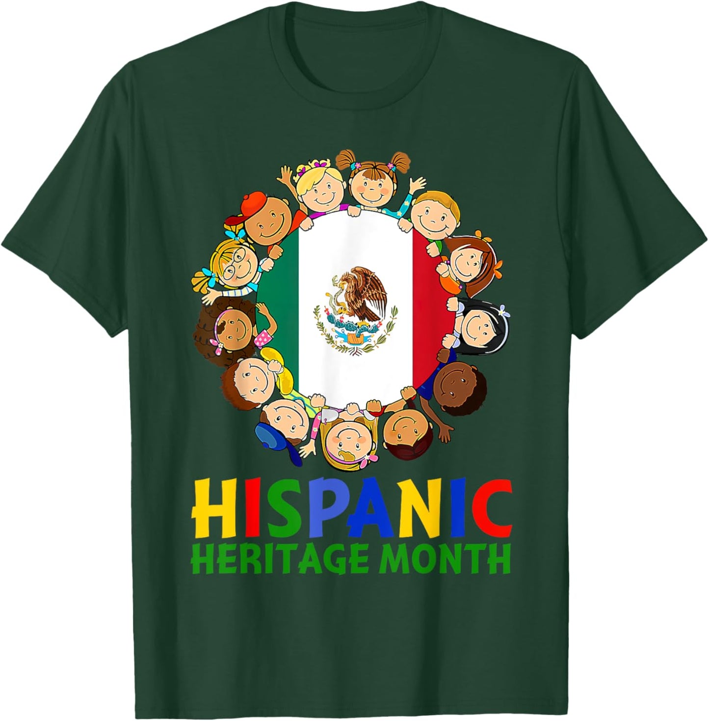 Hispanic Heritage Month Mexico Kids Boys Girls T-Shirt - T-Shirt | Forest