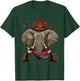 Cowboy Elephant Western Rodeo Cowboy Hat and Bandana T-Shirt - T-Shirt | Forest