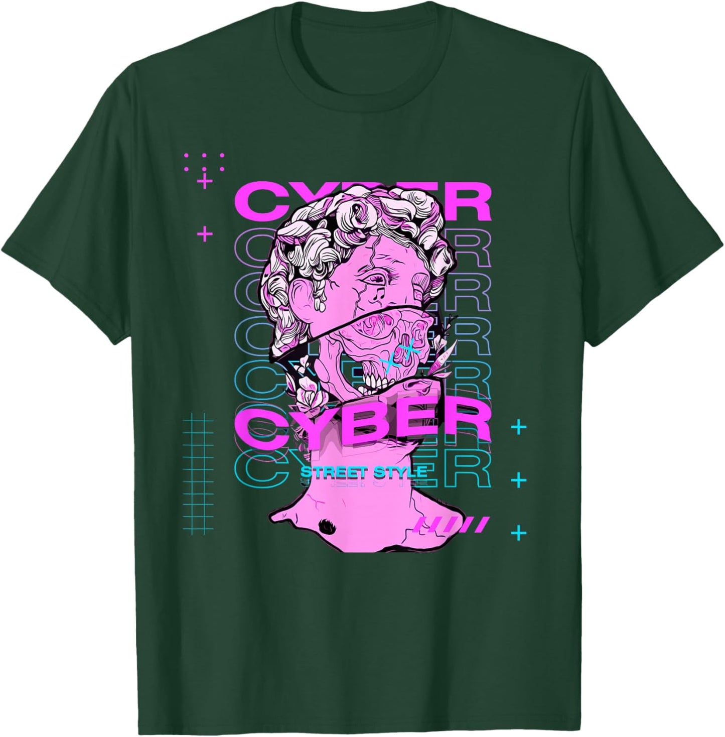 Cyber Street Style Vaporwave EDM Rave Festival T-Shirt - T-Shirt | Forest