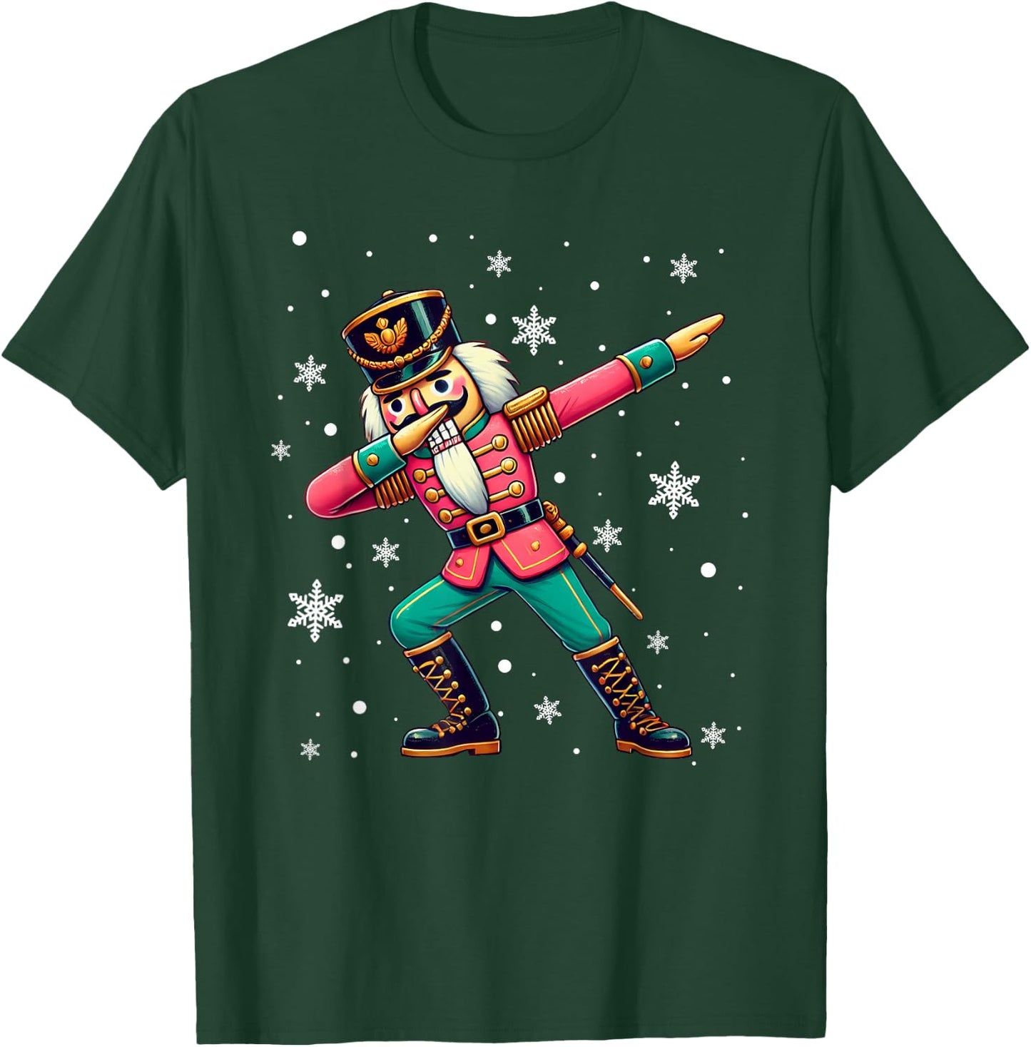 Dabbing Nutcracker Christmas Costume Matching Family Pajama T-Shirt - T-Shirt | Forest
