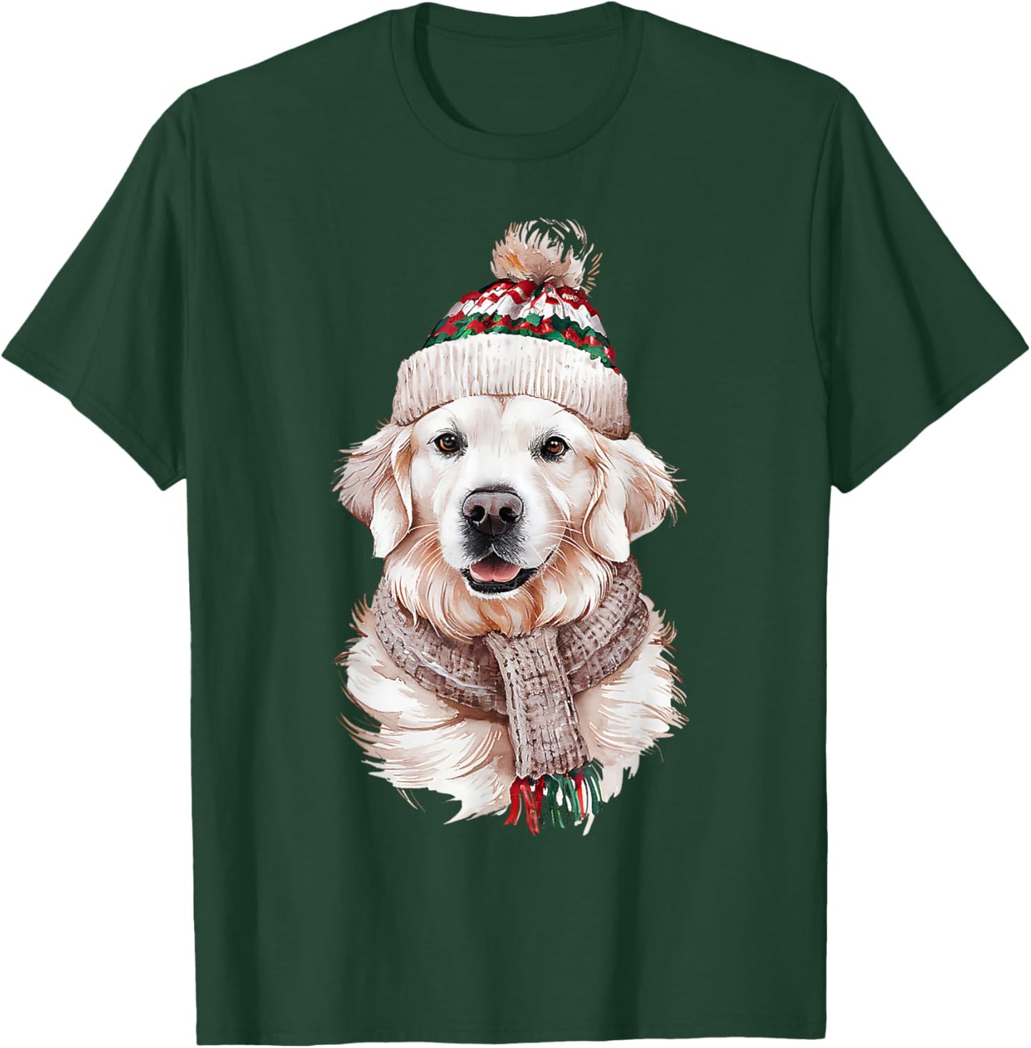 White English Cream Golden Retriever Mom Dog Puppy Christmas Women T-Shirt - T-Shirt | Forest