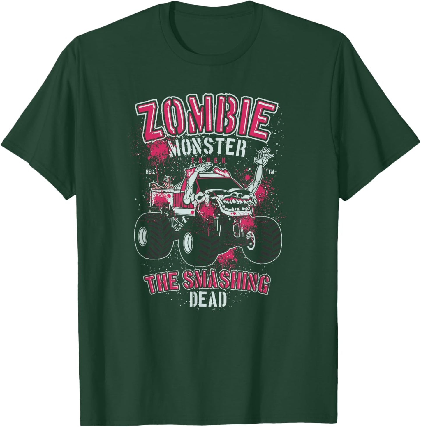 Funny Monster Truck Zombie Monster the Smashing Dead Truck T-Shirt - T-Shirt | Forest