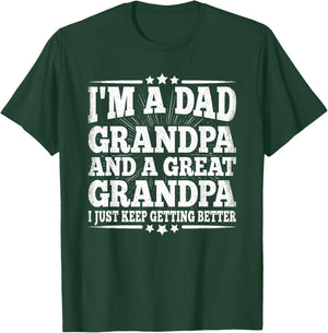 Dad Grandpa Great Grandpa Grandfather Fathers Day Men T-Shirt - T-Shirt | Forest