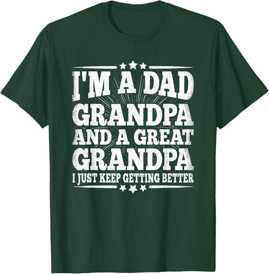 Dad Grandpa Great Grandpa Grandfather Fathers Day Men T-Shirt - T-Shirt | Forest
