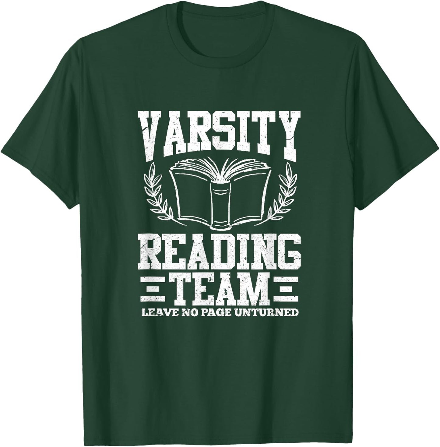 Varsity Reading Team Funny Bookworm Book Lover Reader Gift T-Shirt - T-Shirt | Forest
