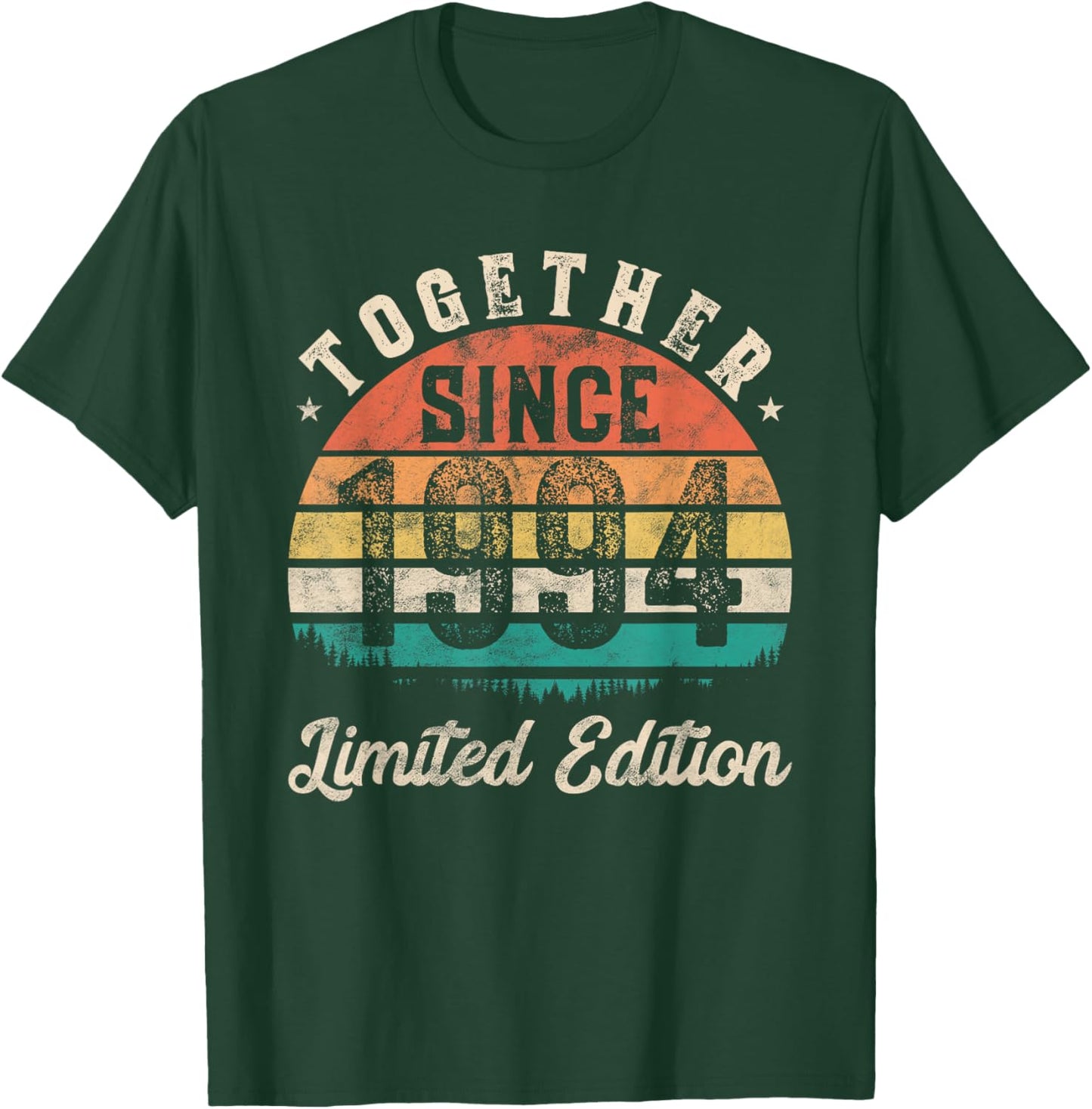 Together Since 1994 Couple 30th years wedding Anniversary T-Shirt - T-Shirt | Forest
