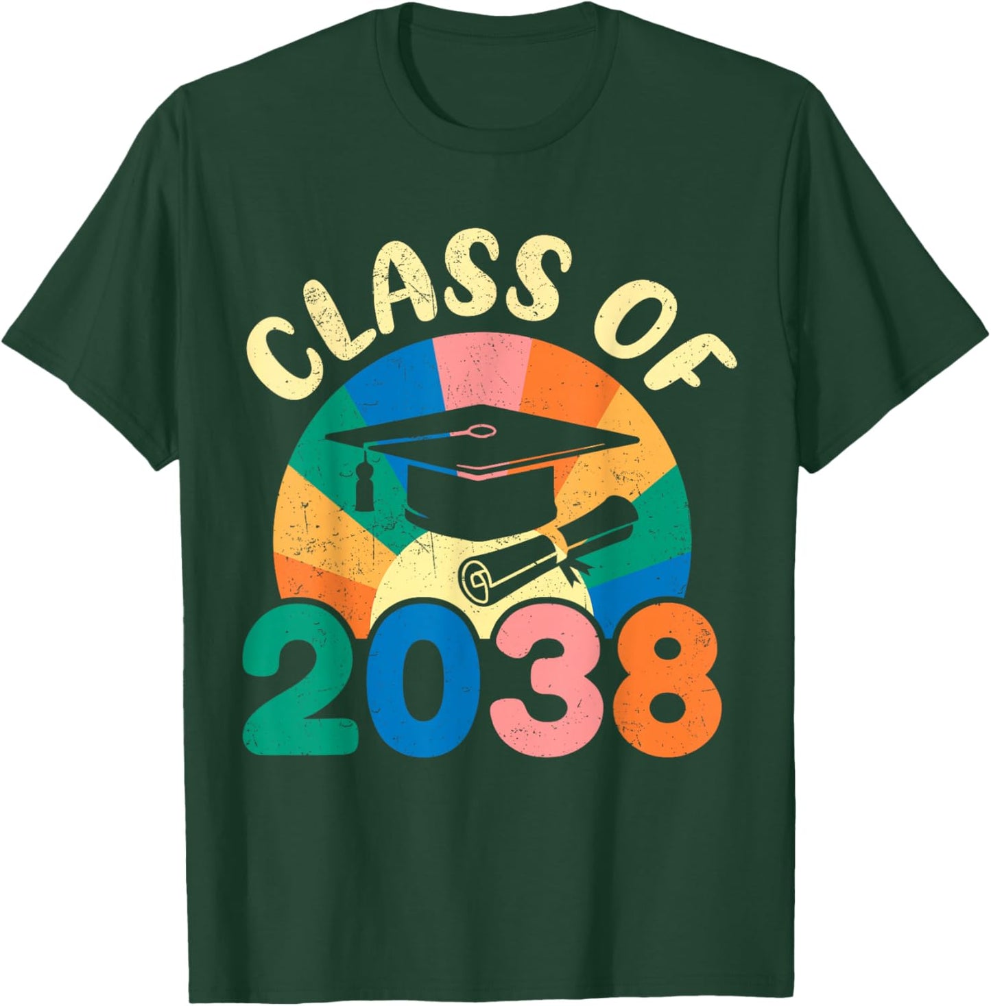 Back to School Pre-K Kindergarten Graduation Class of 2038 T-Shirt - T-Shirt | Forest