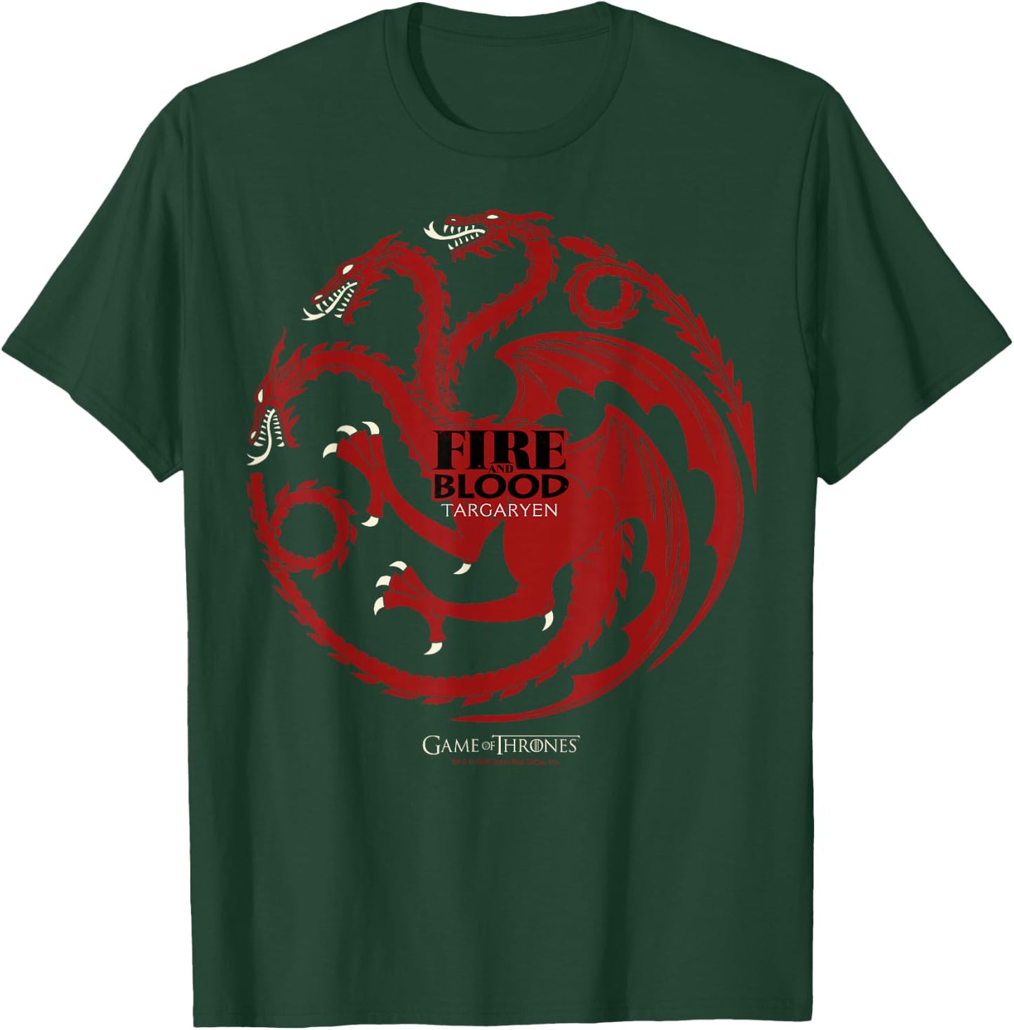 Game Of Thrones Fire And Blood Targaryen Sigil T-Shirt - T-Shirt | Forest