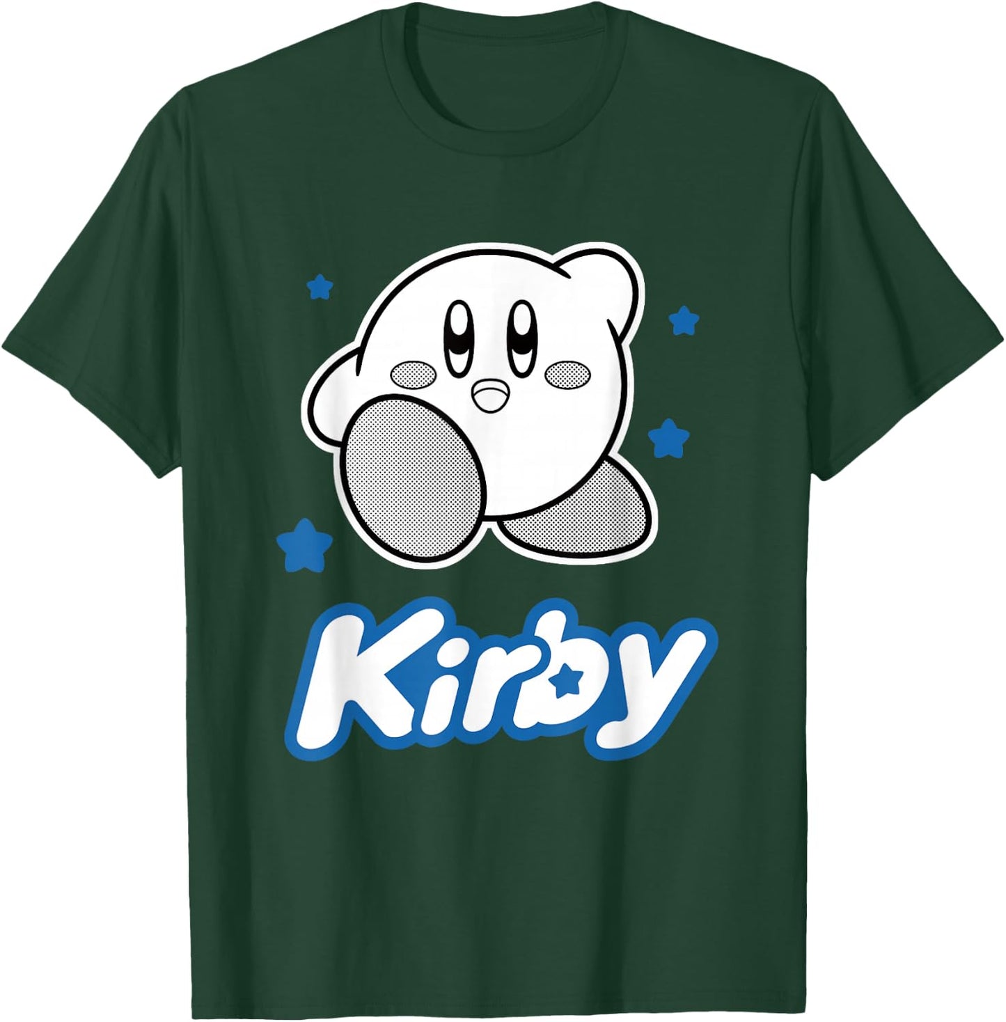 Kirby Blue Stars Big Character Portrait T-Shirt - T-Shirt | Forest