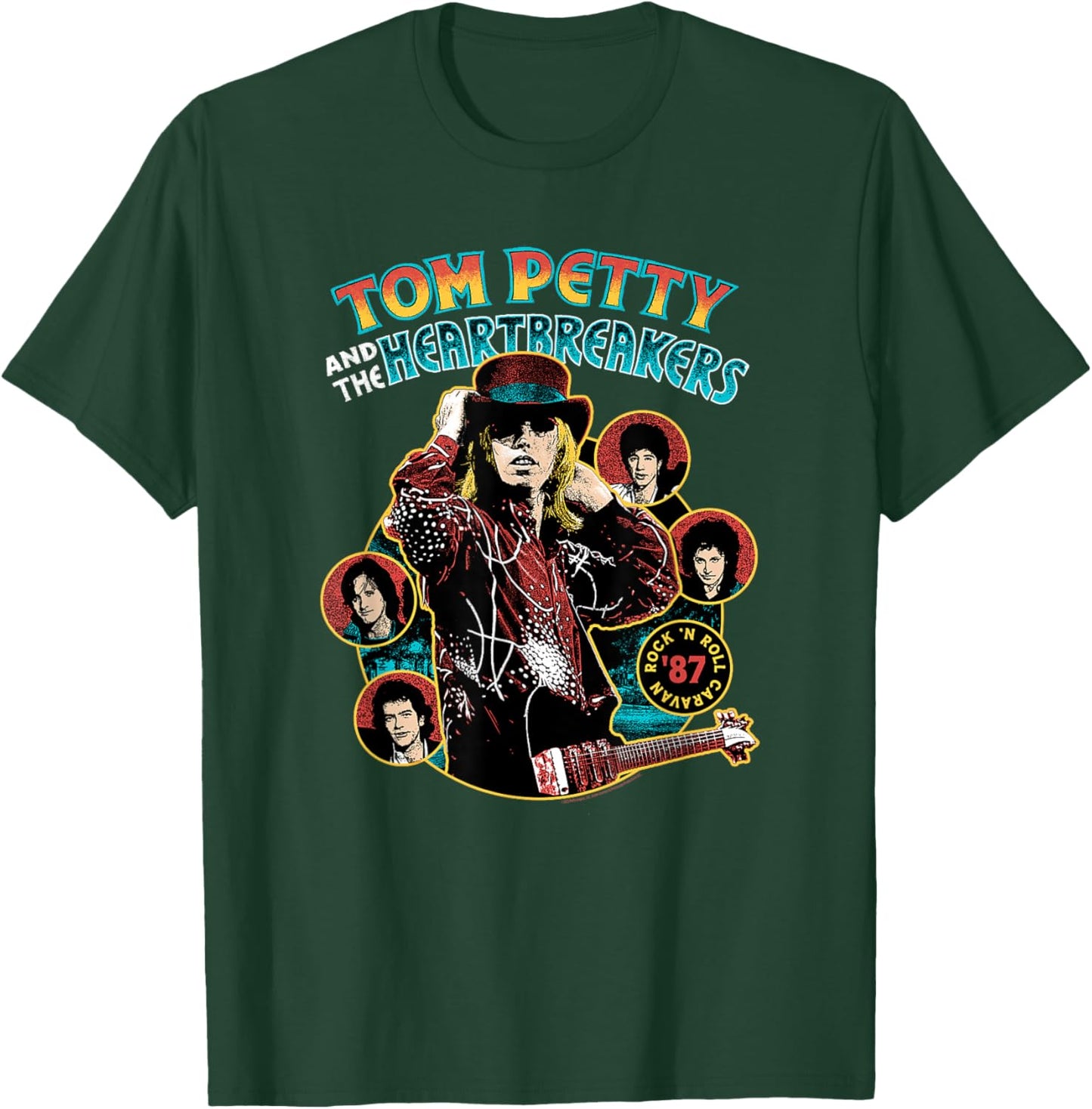 Tom Petty and The Heartbreakers Rock N Roll Caravan Top Hat T-Shirt - T-Shirt | Forest