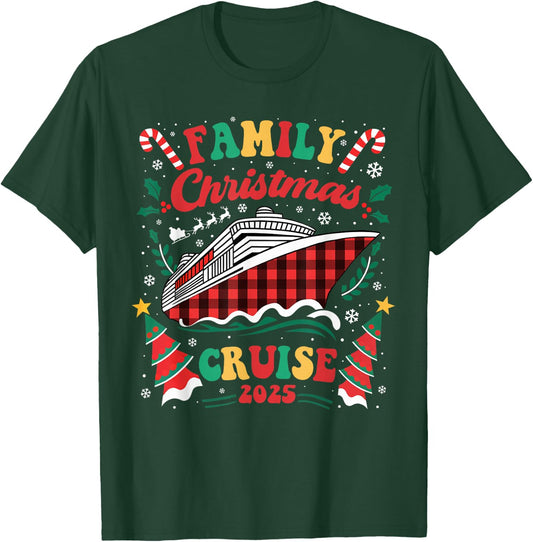 Family Christmas Cruise 2025 Family Matching Merry Christmas T-Shirt - T-Shirt | Forest