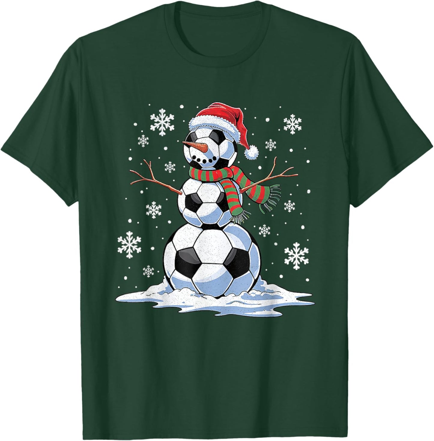 Funny Soccer Snowman T-Shirt - T-Shirt | Forest