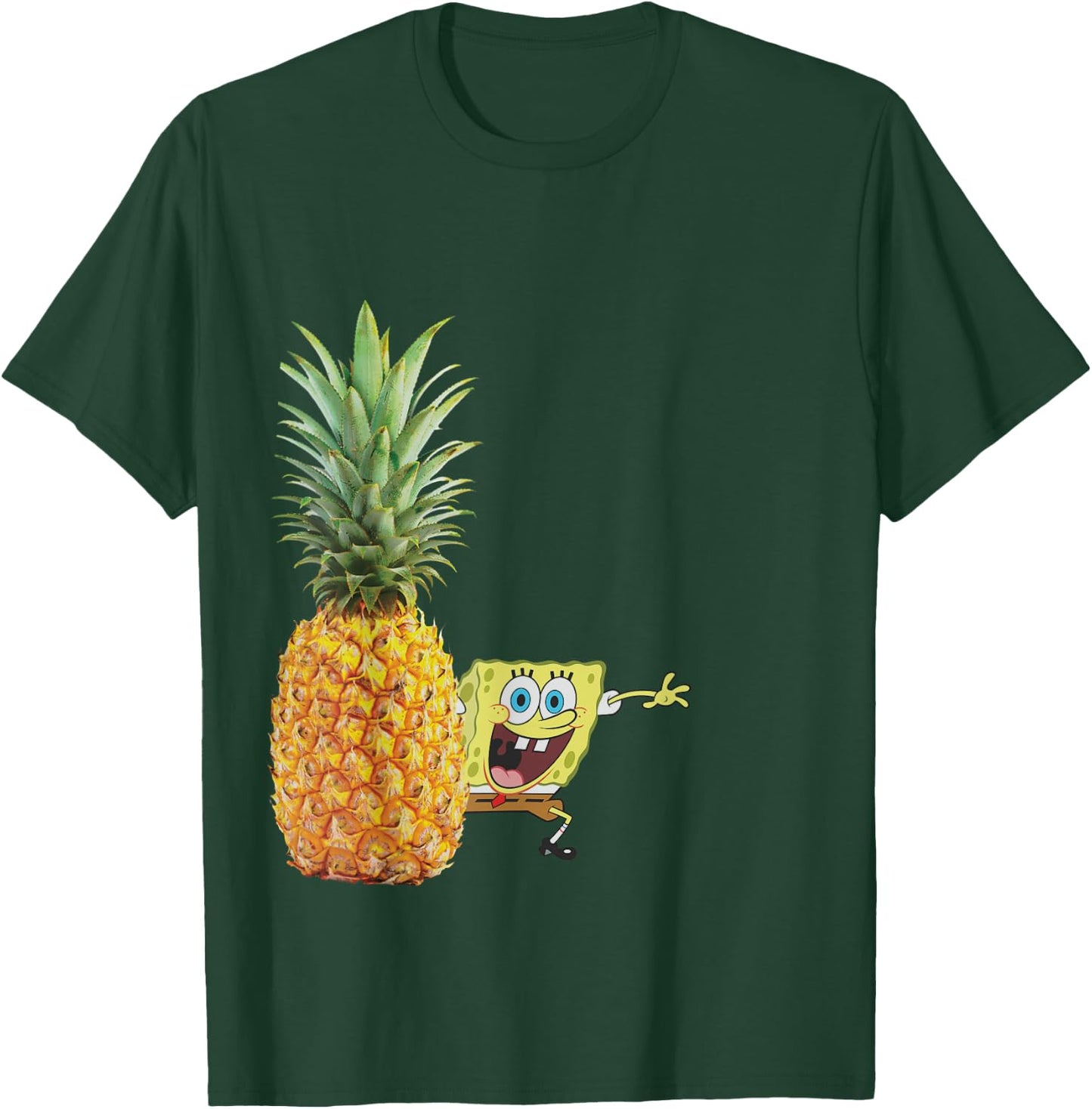 Pineapple And Spongebob Squarepants T-Shirt - T-Shirt | Forest