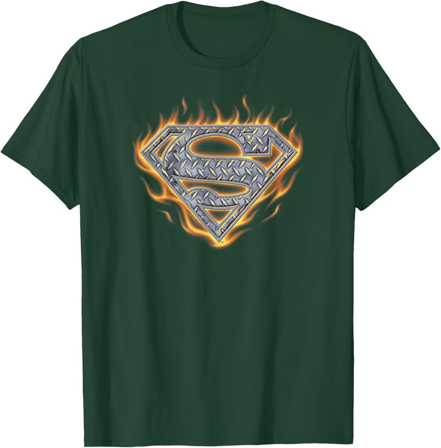 Superman Steel Fire Shield T-Shirt - T-Shirt | Forest