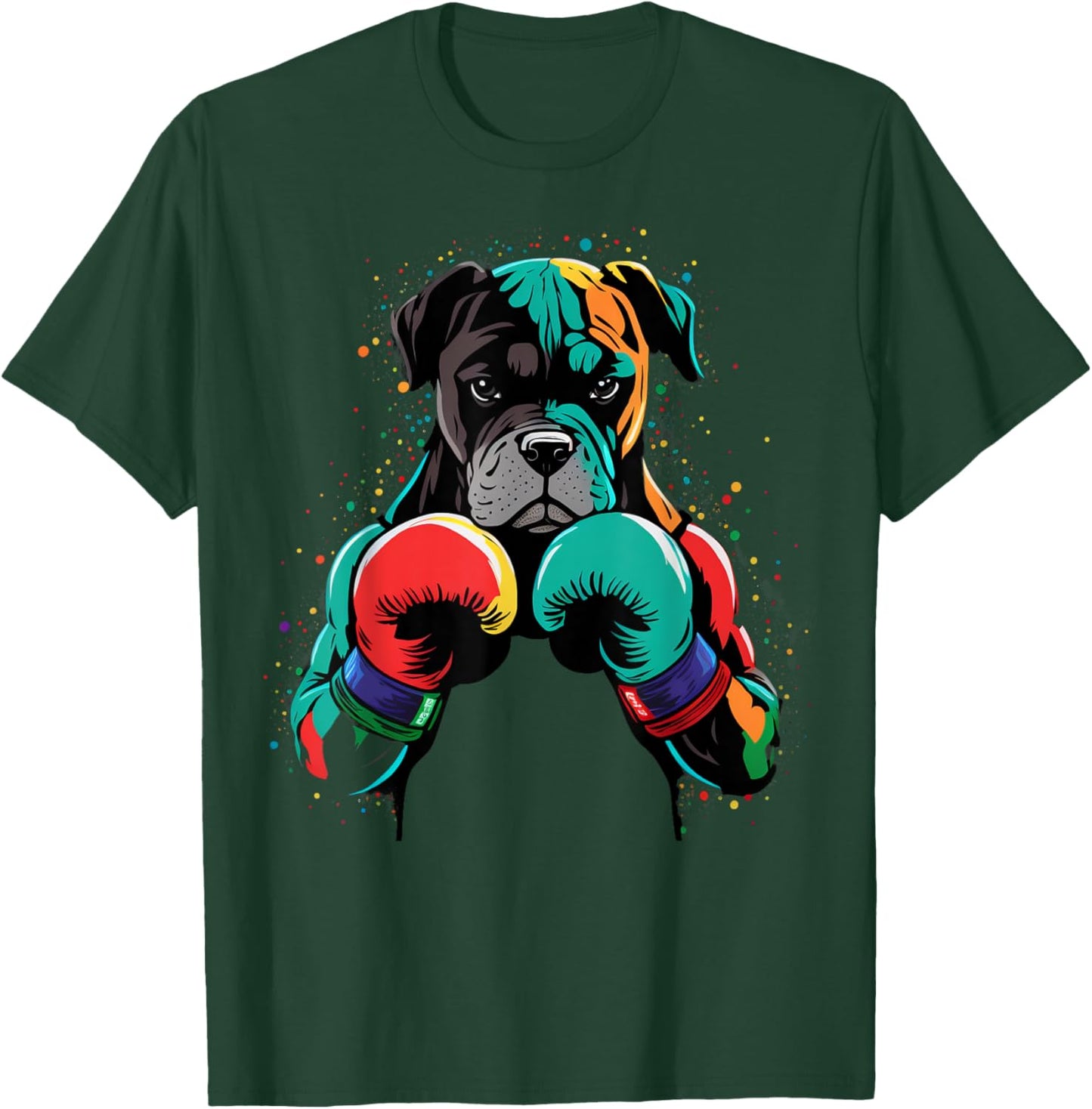 Funny Kickboxing or Boxing Boxer Dog Men Women Kids T-Shirt - T-Shirt | Forest