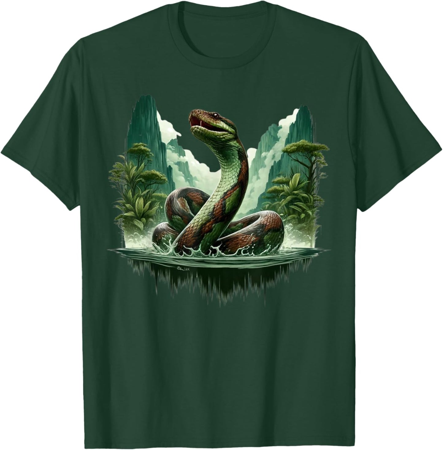 Titanoboa Prehistoric Monster Snake Anaconda Boa T-Shirt - T-Shirt | Forest