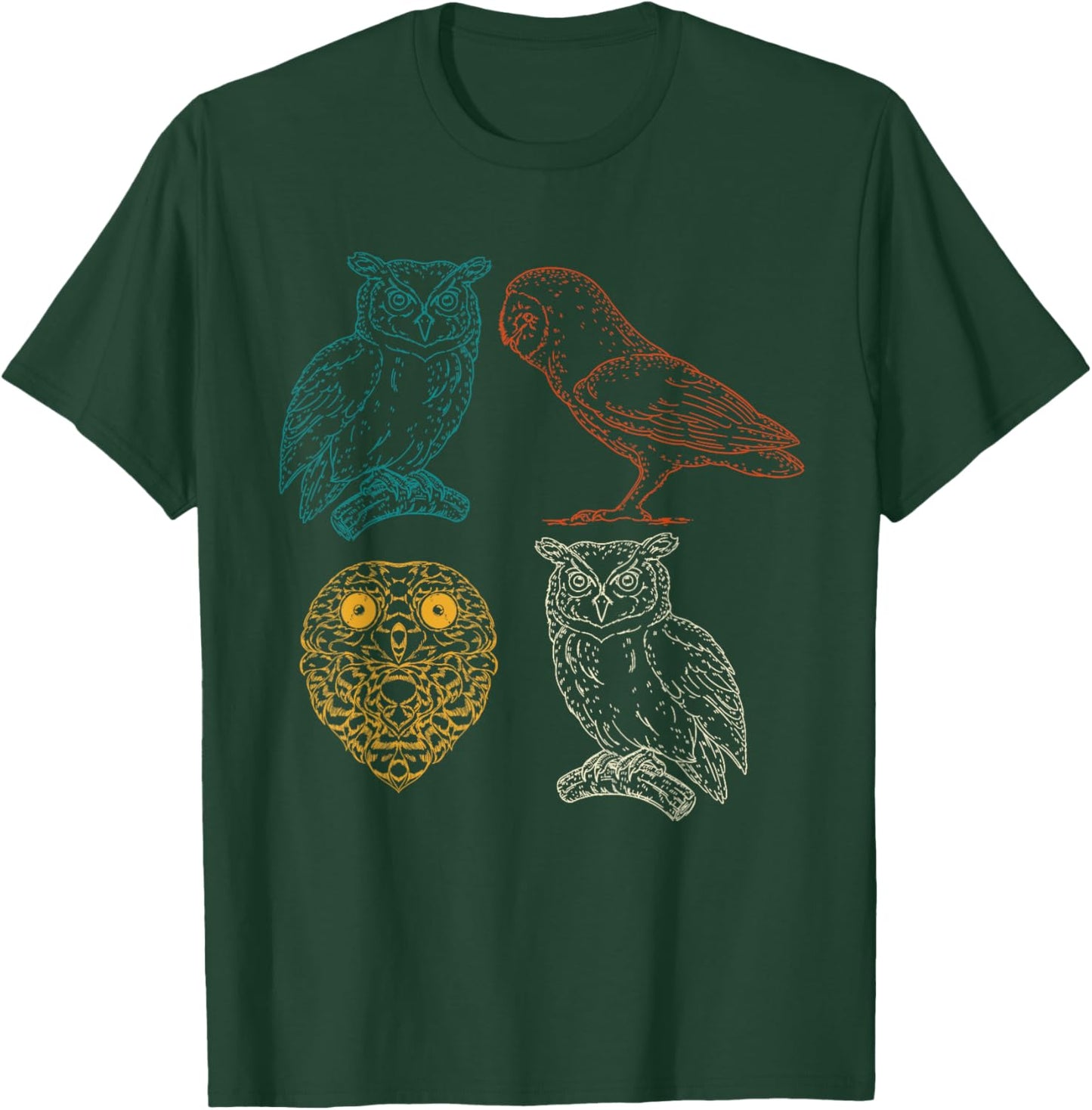 Retro Owl T-Shirt - T-Shirt | Forest