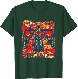 Native American Thunderbird Boho Indigenous Indian Tribe T-Shirt - T-Shirt | Forest