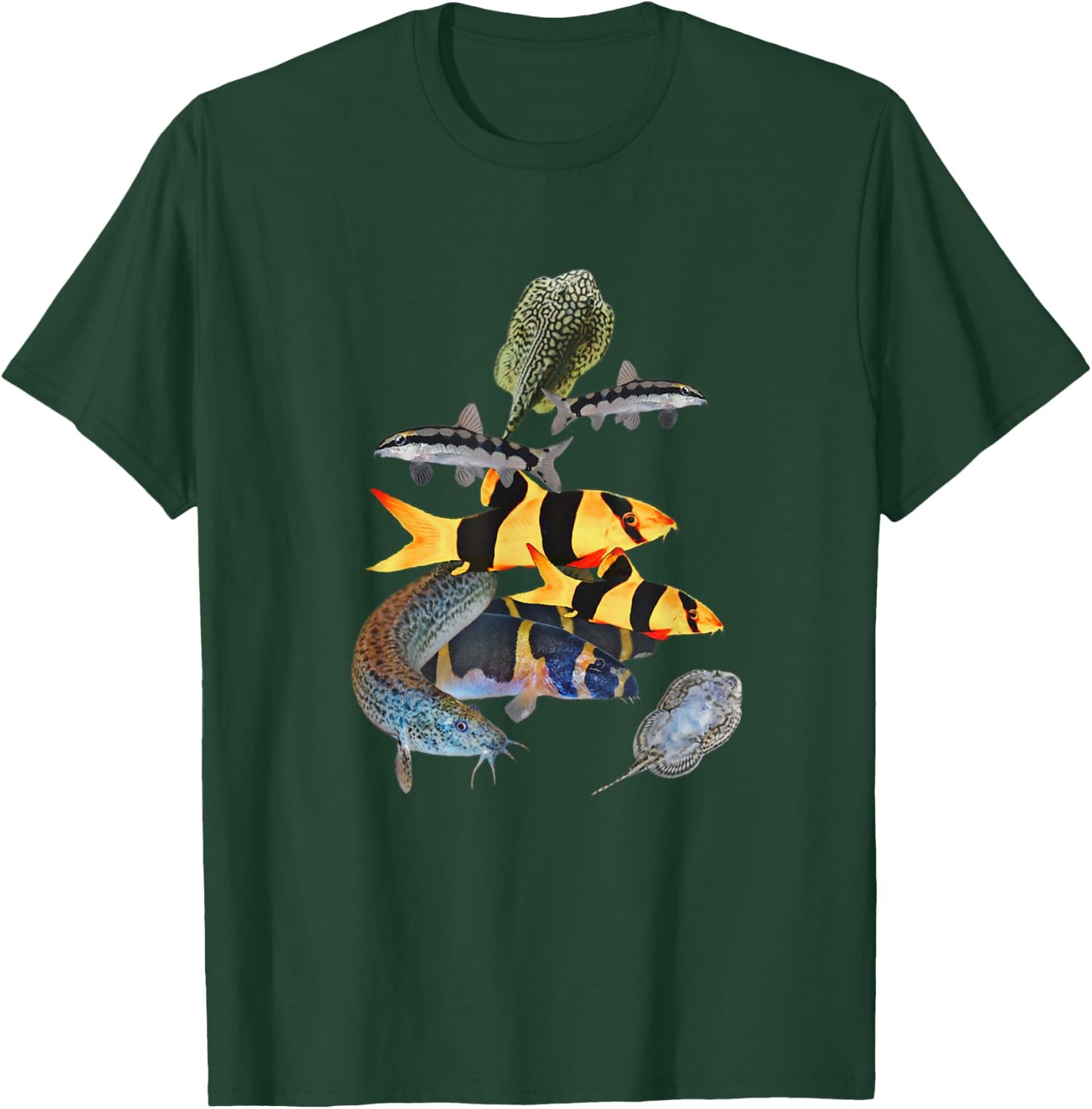 Aquarium Loaches Hillstream Dojo Clown Khuli Loach Fish Tank T-Shirt - T-Shirt | Forest