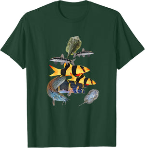 Aquarium Loaches Hillstream Dojo Clown Khuli Loach Fish Tank T-Shirt - T-Shirt | Forest