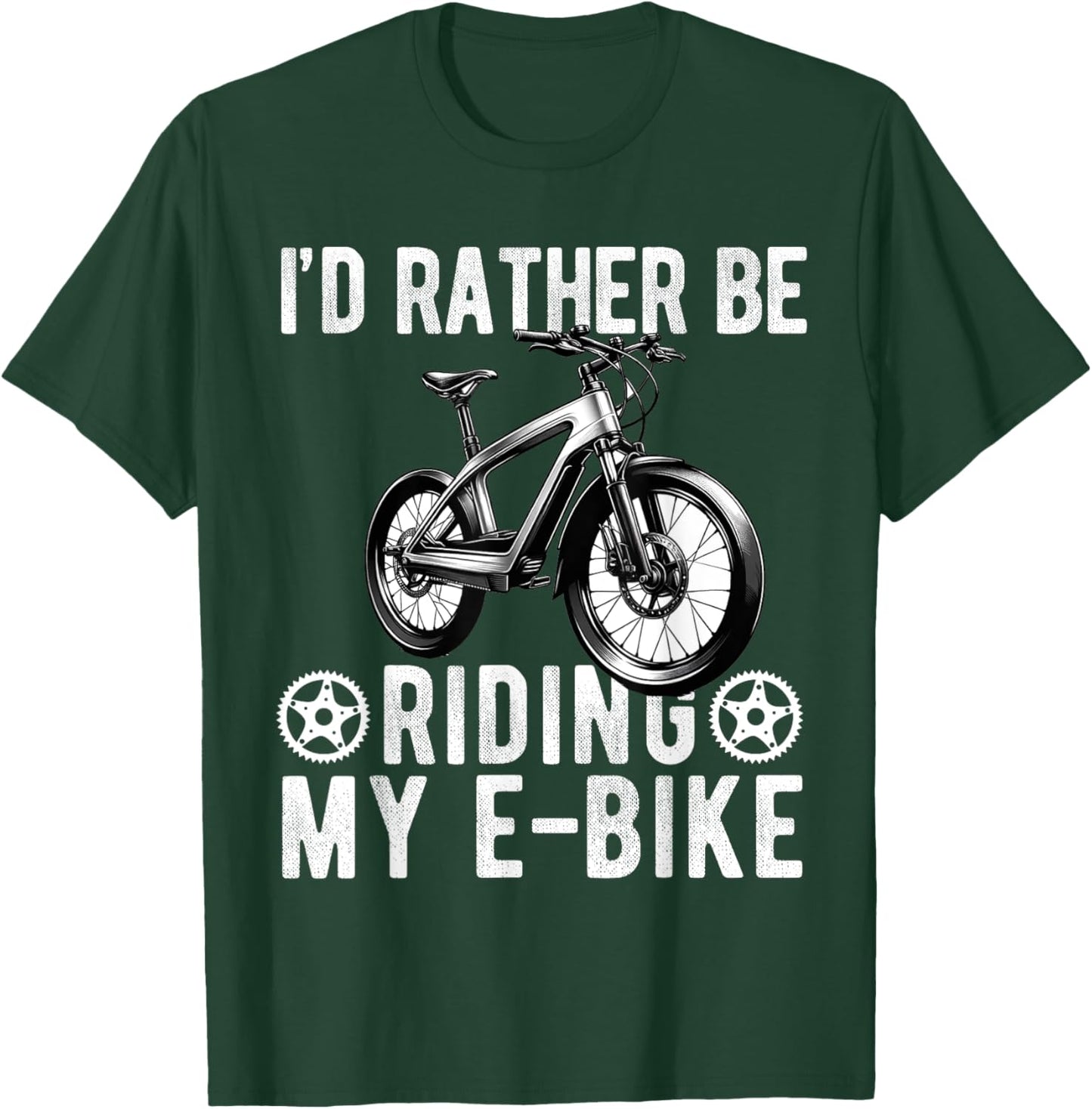 E-Bike Electric Bike Women E Bicycle Lover Funny T-Shirt - T-Shirt | Forest