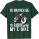 E-Bike Electric Bike Women E Bicycle Lover Funny T-Shirt - T-Shirt | Forest