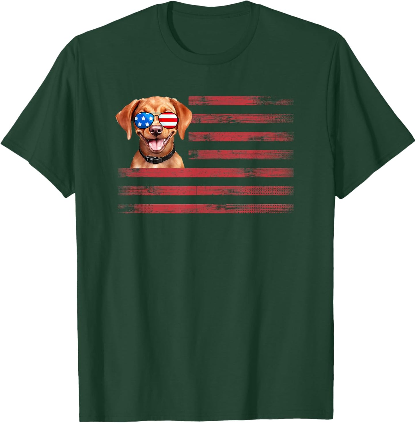 Fox Red Lab Mom Dad Flag Labrador Retriever T-Shirt - T-Shirt | Forest