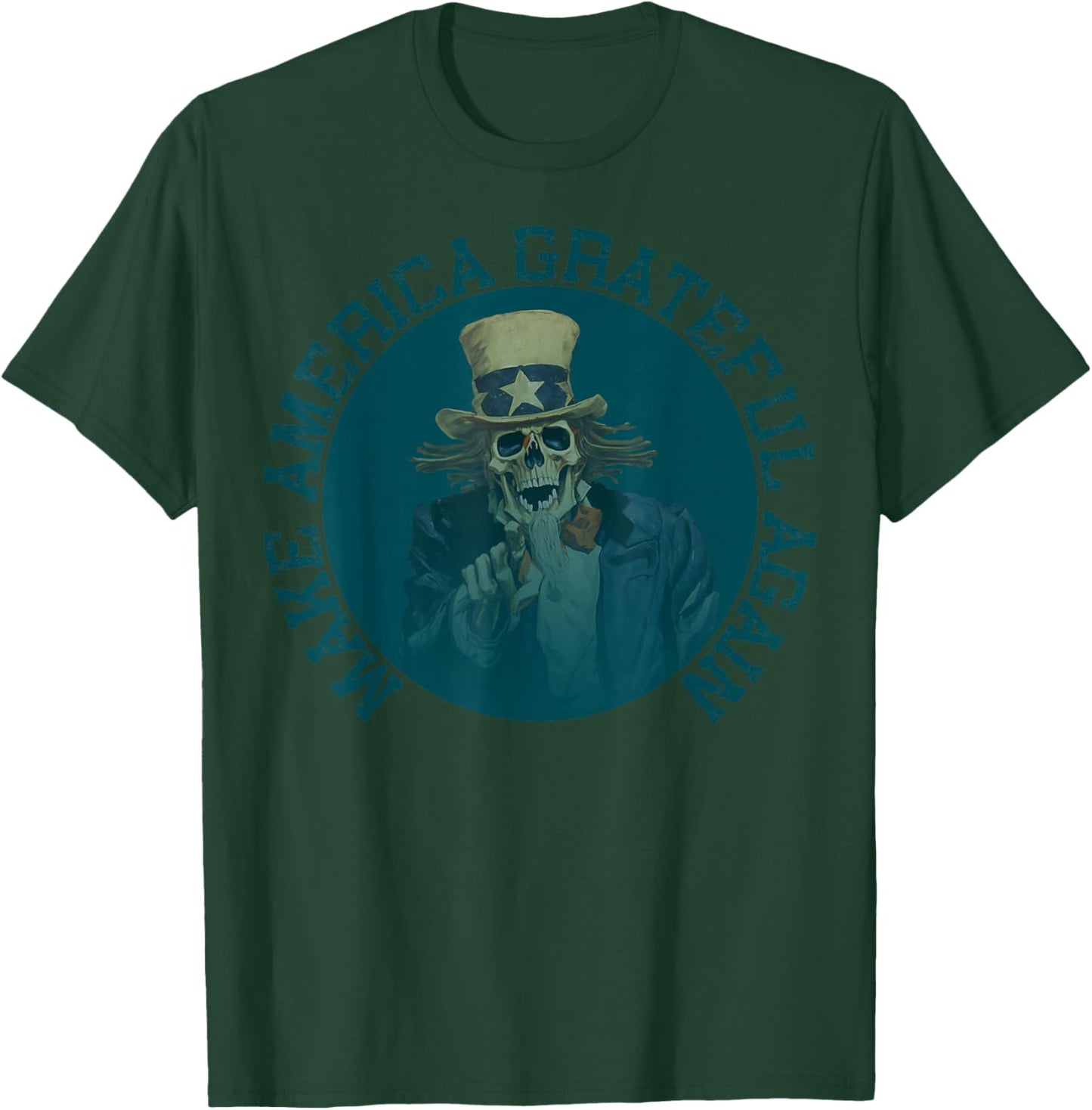 Retro Make America Grateful Again Vintage Shirt Uncle Sam T-Shirt - T-Shirt | Forest