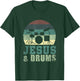 Drummer Christian Religious Drums Player Gift Jesus T-Shirt - T-Shirt | Forest