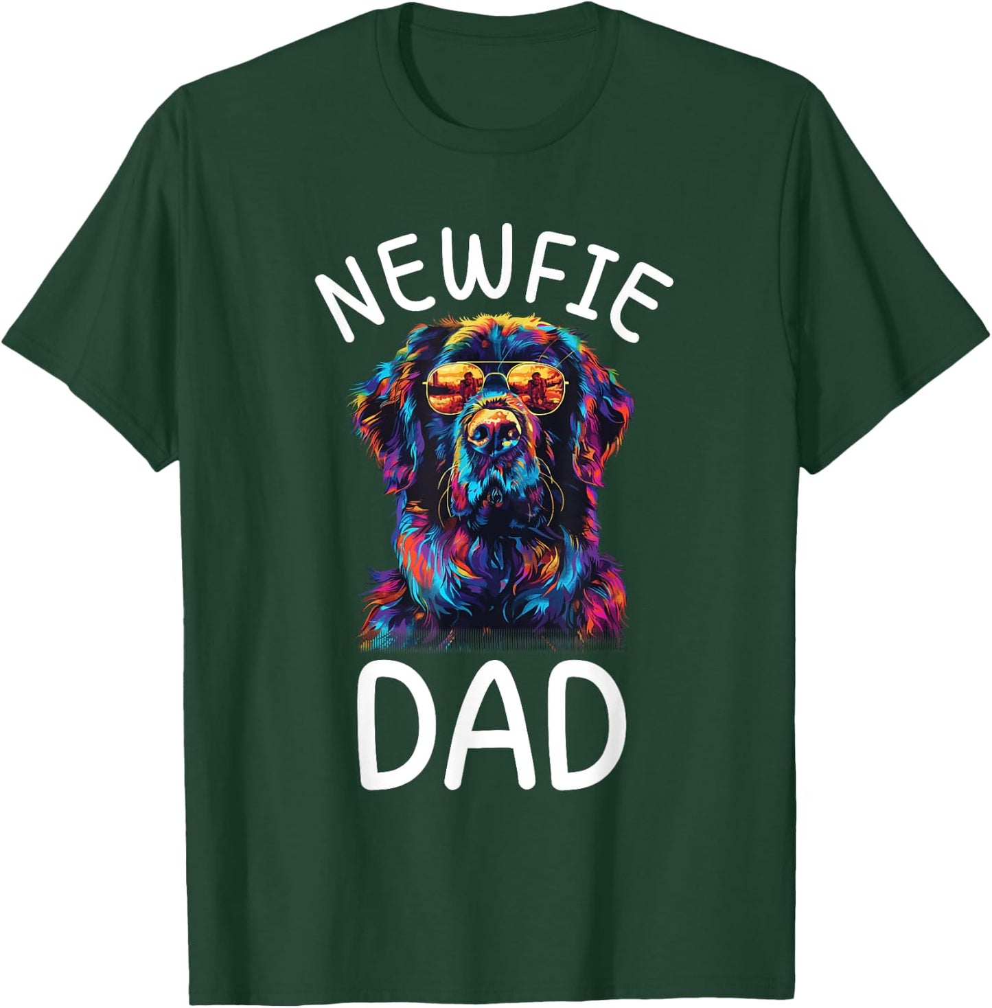 Newfoundland Dad Pop Art Design Newfoundland Dog Lovers T-Shirt - T-Shirt | Forest