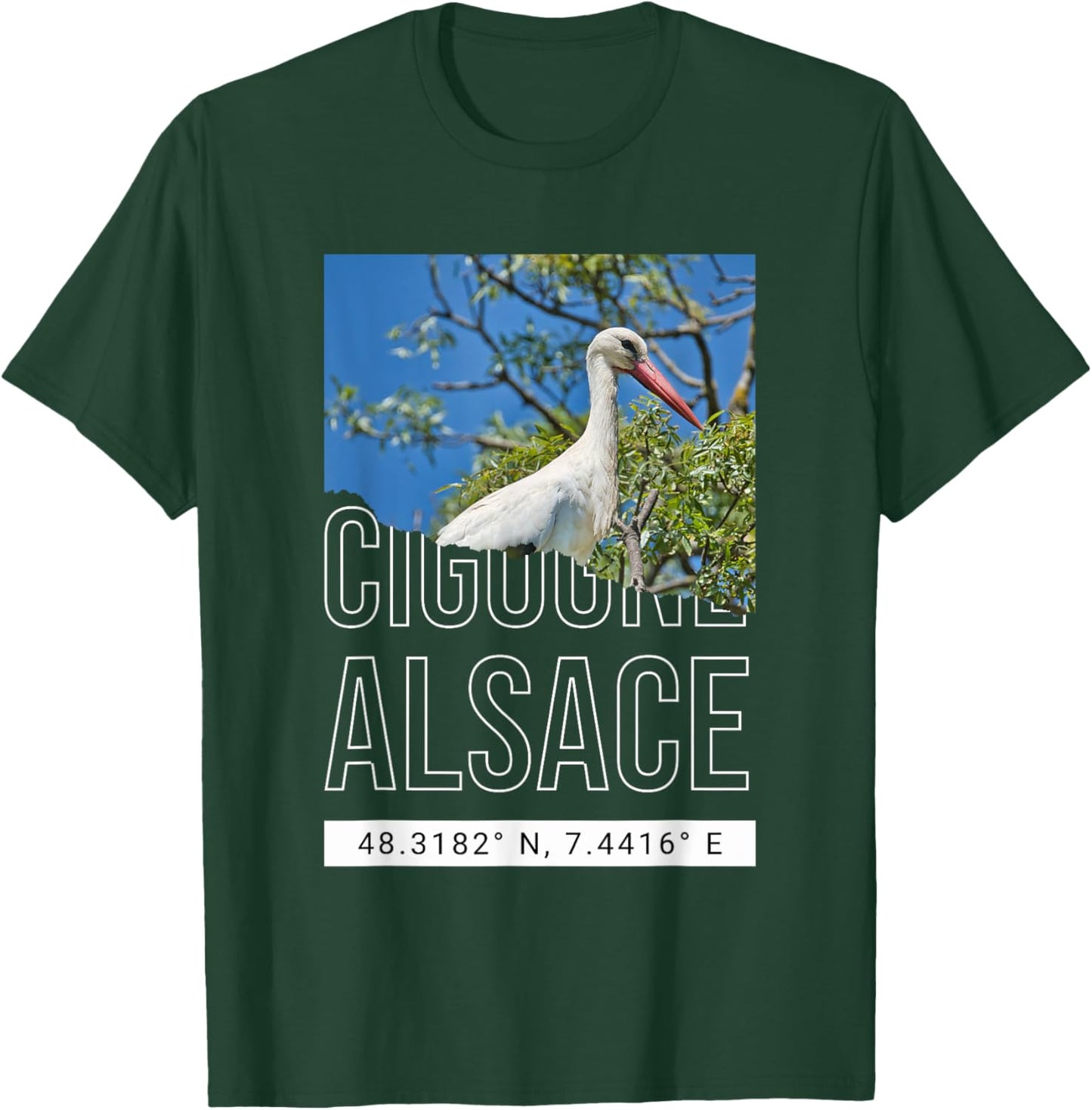 Stork Alsace Gift Alsatian Alsatian T-Shirt - T-Shirt | Forest