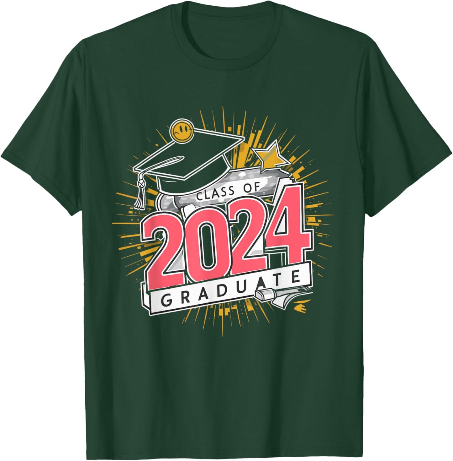 Done Class Of 2024 Graduation Graduate Men Women Kids T-Shirt - T-Shirt | Forest