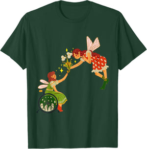 Wheelchair Quadriplegic Paraplegic Disability Handicap Fairy T-Shirt - T-Shirt | Forest