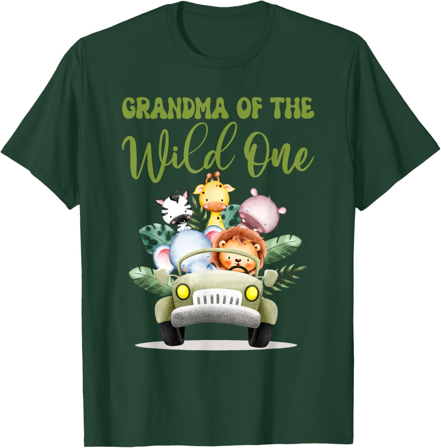 Grandma Of The Wild One 1st Birthday Safari Family Matching T-Shirt - T-Shirt | Forest