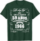 Vintage 59th Birthday Men Funny 1966 59 Birthday Spanish T-Shirt - T-Shirt | Forest