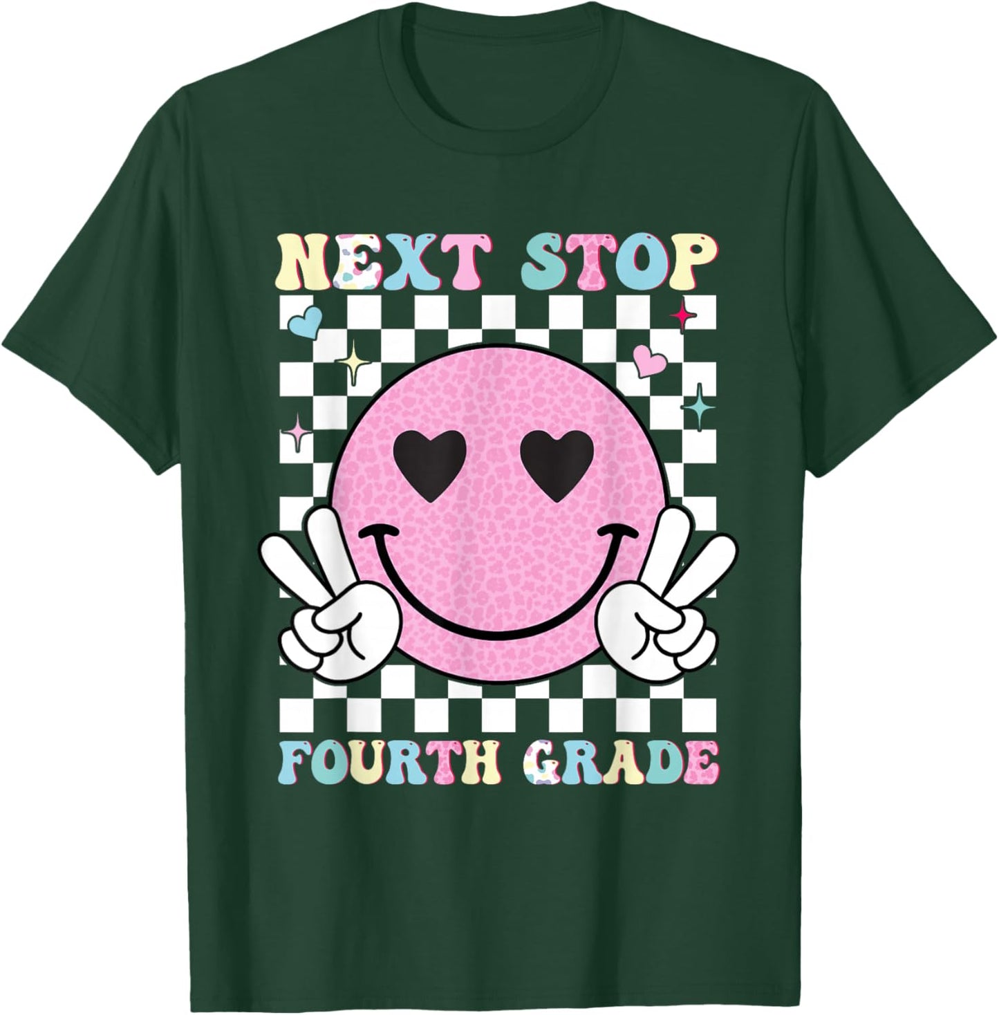 Next Stop 4th Grade - 3rd Grade Graduation 2025 Boy Girl T-Shirt - T-Shirt | Forest