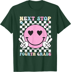 Next Stop 4th Grade - 3rd Grade Graduation 2025 Boy Girl T-Shirt - T-Shirt | Forest