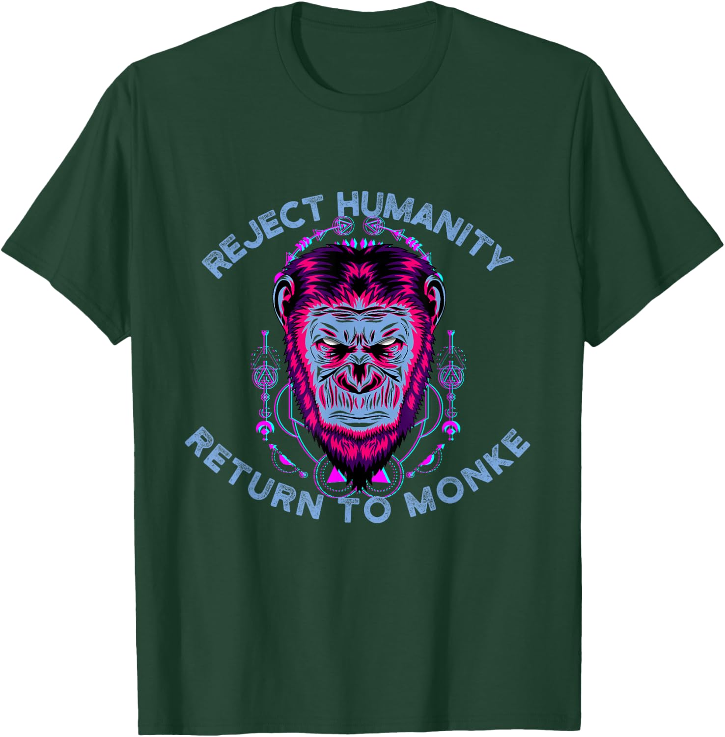 Reject Humanity Return to Monke T-Shirt - T-Shirt | Forest