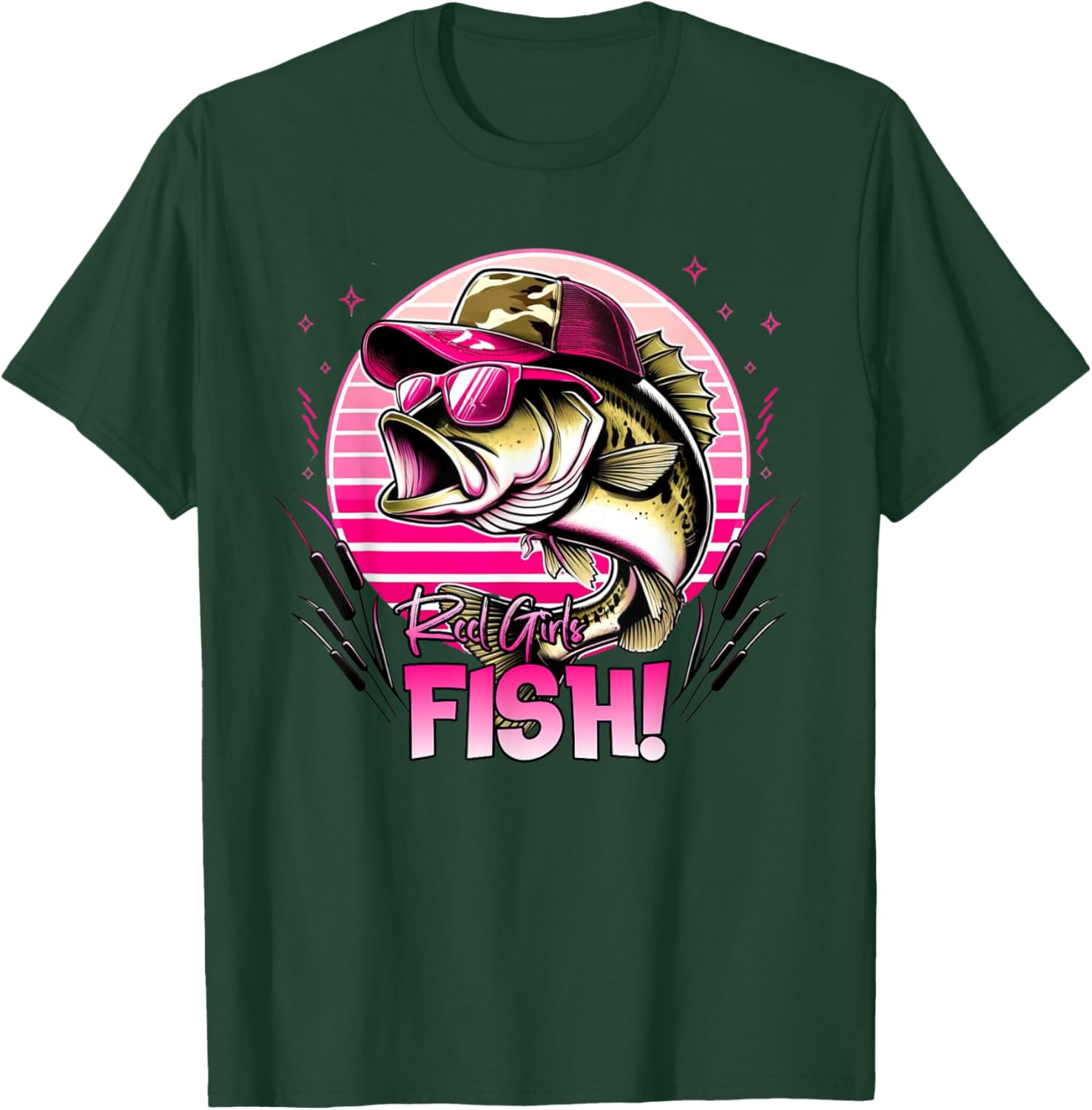 Fishing Women's Reel Girls Fish Fishing Girls That Like Pink T-Shirt - T-Shirt | Forest