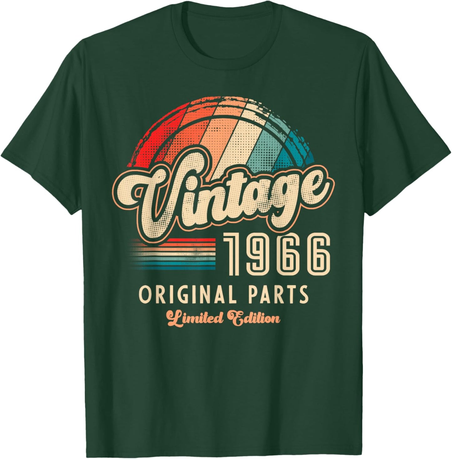 Vintage 1966 Original Parts 59th Anniversary T-Shirt - T-Shirt | Forest