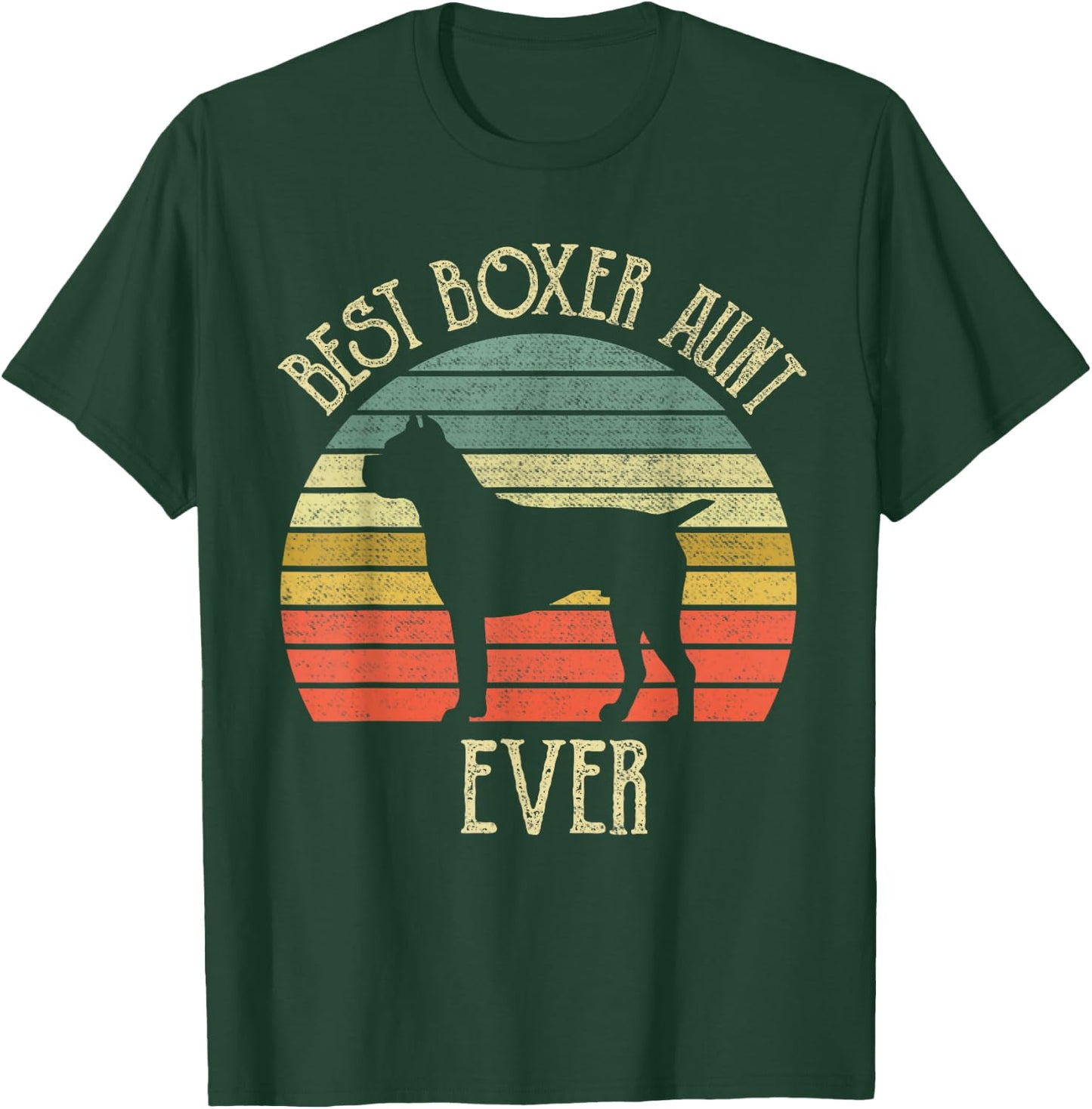 Vintage Best Boxer Aunt EVER dog lover Gift mother's day Men Women T-Shirt - T-Shirt | Forest