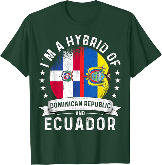 Dominican Republic Flag Ecuador Grown Ecuadorian Flag T-Shirt - T-Shirt | Forest
