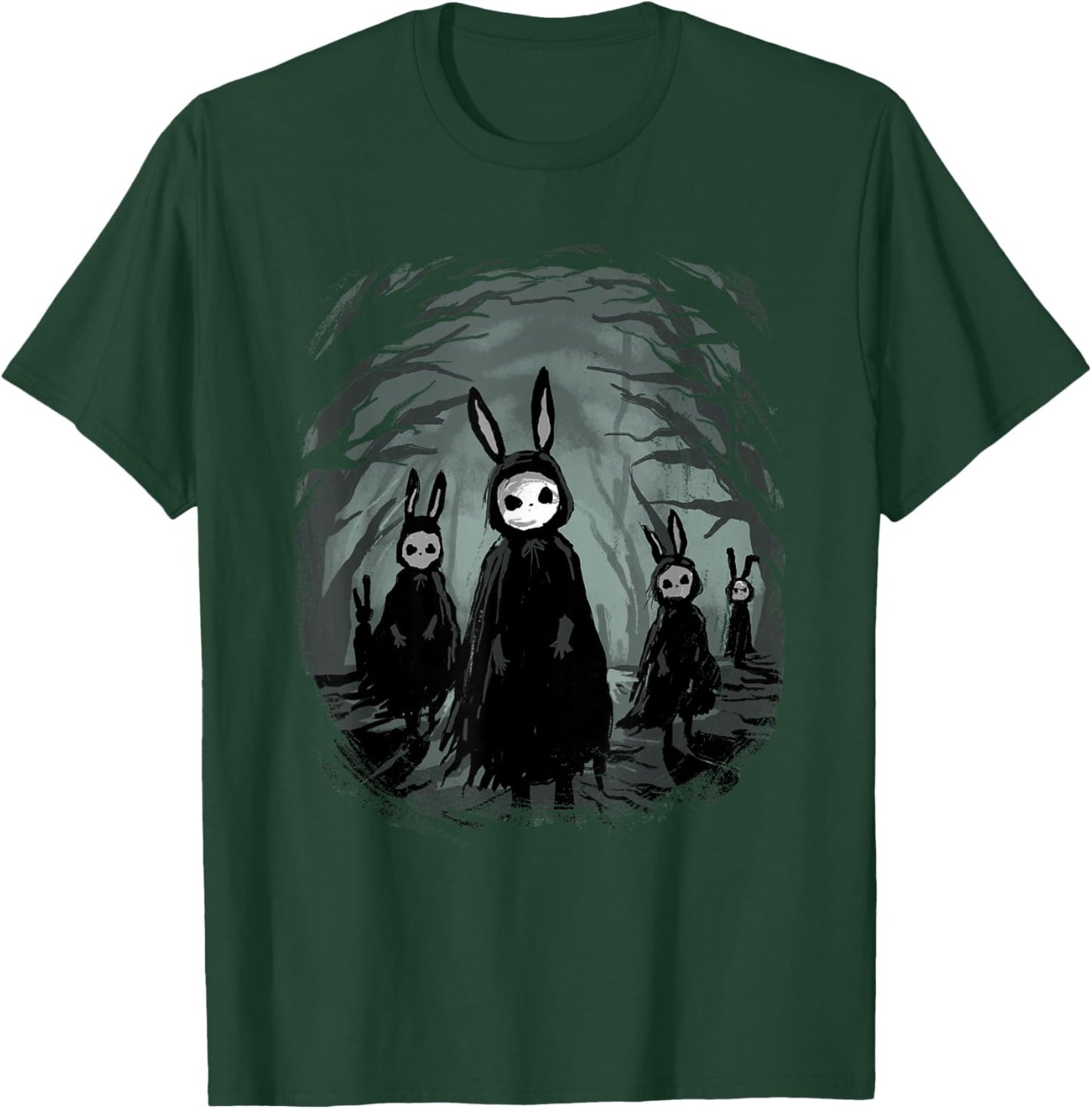 Gothic- Creepy Bunny Goth Rabbit Evil Bunnies Weirdcore T-Shirt - T-Shirt | Forest