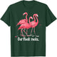 Our Flock Rocks Flamingo Funny Flamingos T-Shirt - T-Shirt | Forest