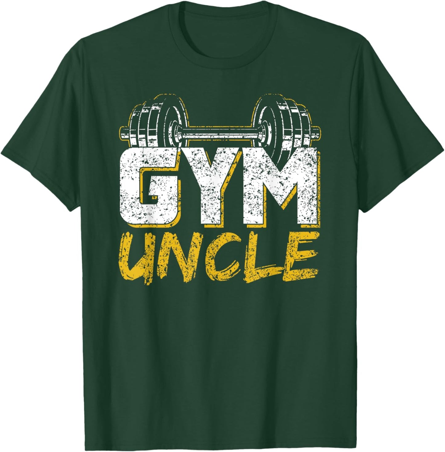 Gym Uncle Black Workout , -Adults, Short Sleeve, Small, Cotton Blend, Winter, Pull On, 1 Count, 0 Pockets, Distinctive Fitness Design, Lightweight T-Shirt - T-Shirt | Forest
