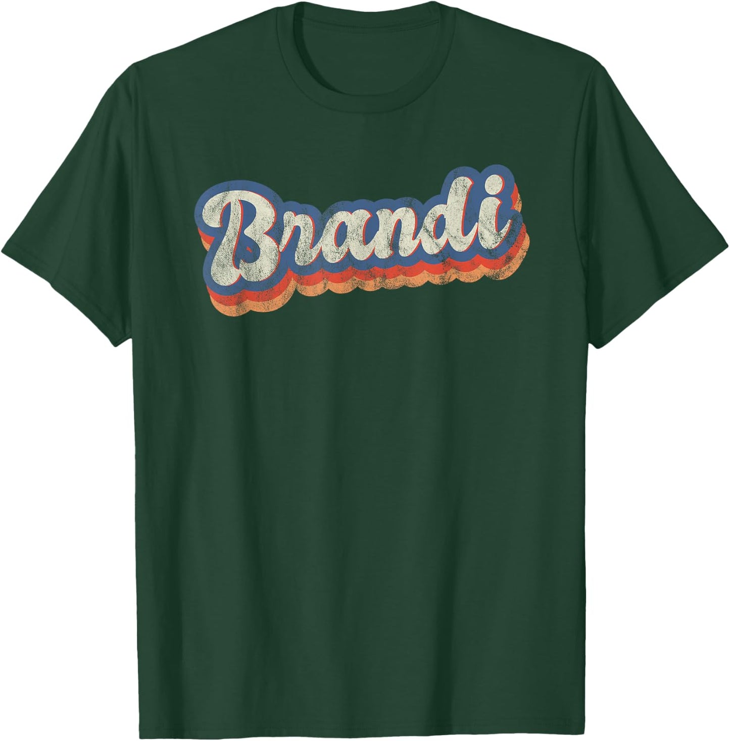 Brandi Personalized Name Shirt Custom Lettering 70's T-Shirt - T-Shirt | Forest