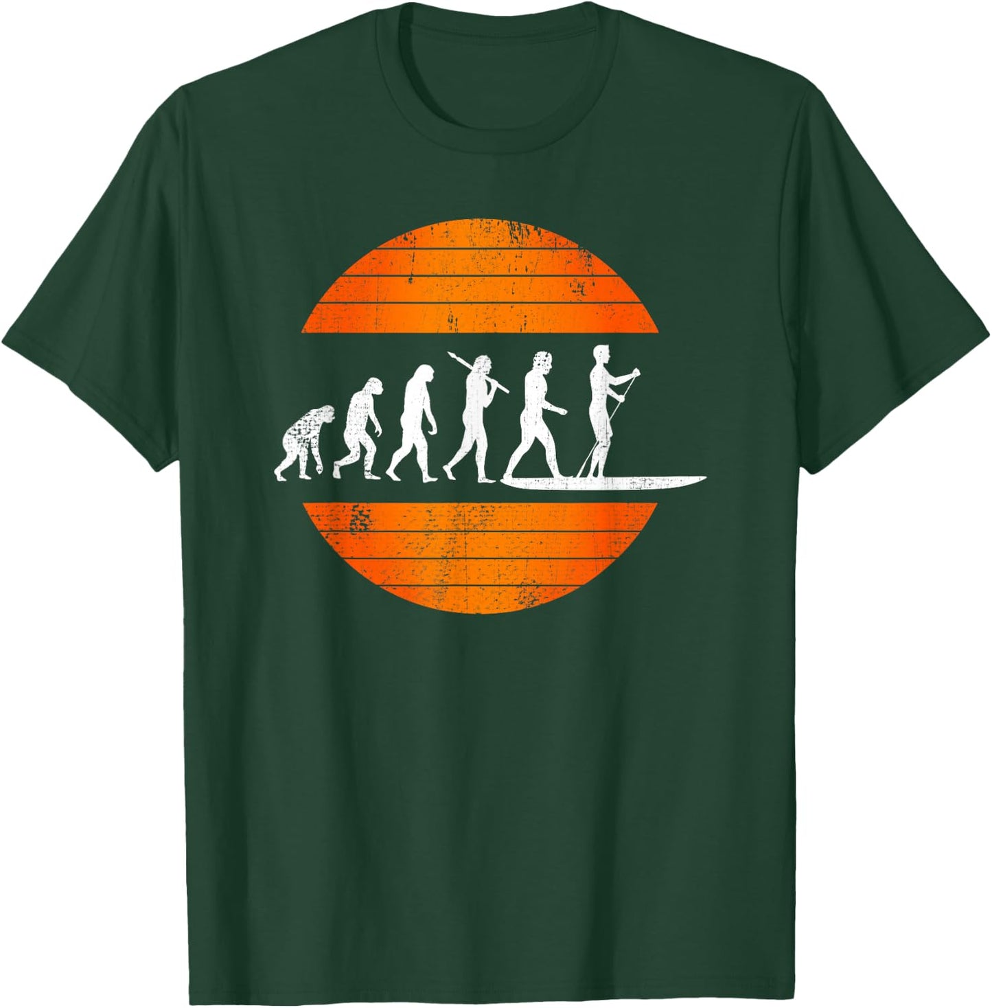 SUP Shirts Paddleboard Stand Up Paddling Vintage Retro T-Shirt - T-Shirt | Forest